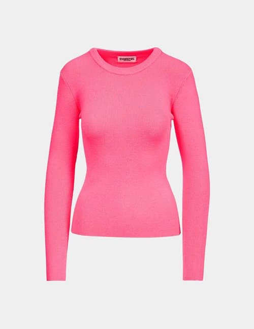Essentiel Antwerp deseo rib - knitted sweater - pink