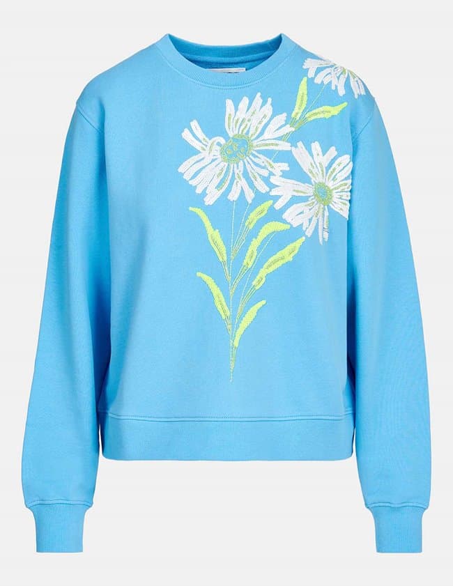 Essentiel Antwerp delrio embroidered sweater - blue