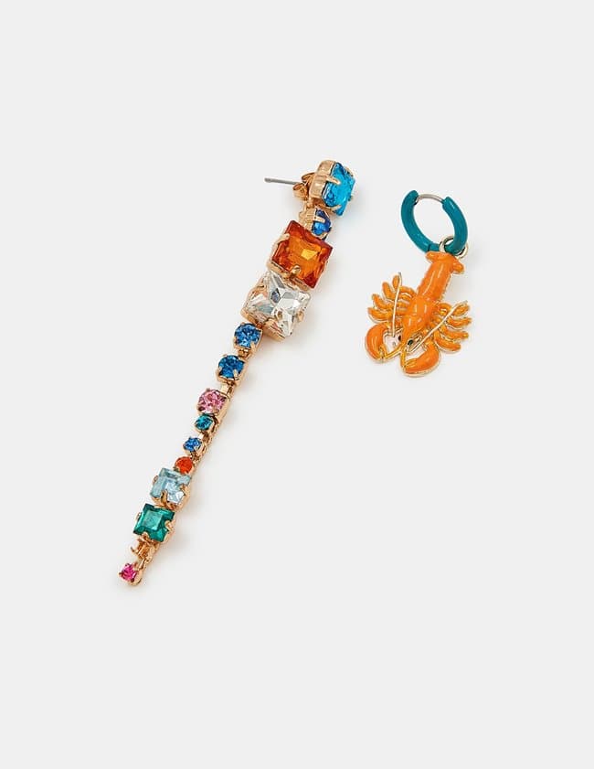 Essentiel Antwerp domien earrings - orange lobster