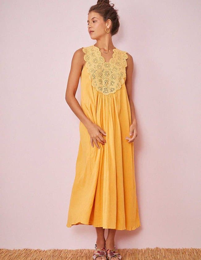 Des Petits Hauts rubinata dress - saffron