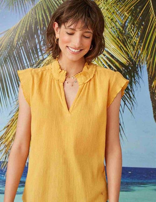 Des Petits Hauts rubertus top - saffron