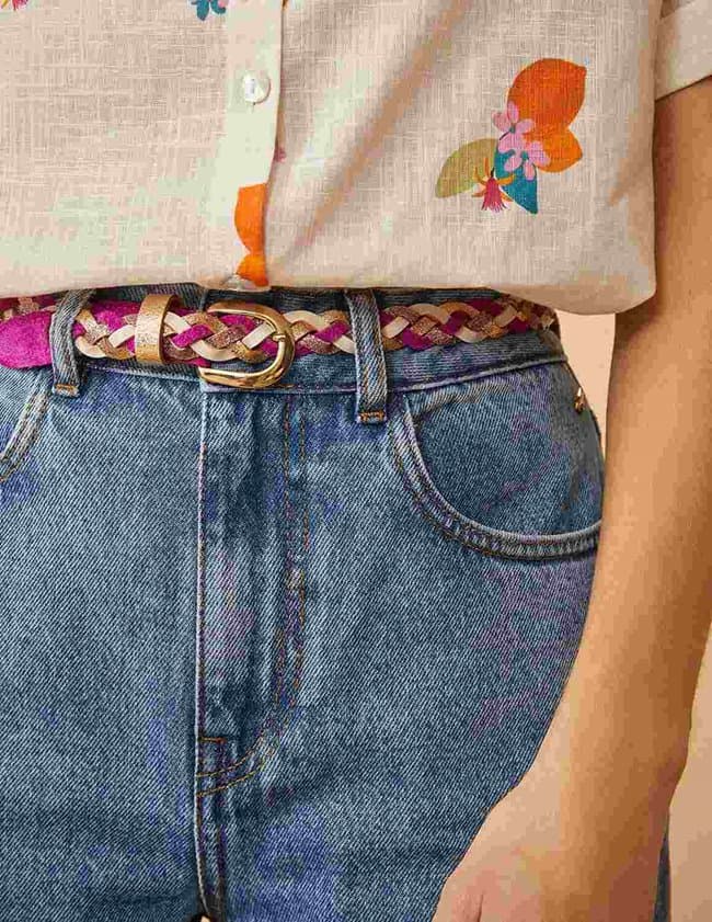 Des Petits Hauts octavie belt - fuchsia pink