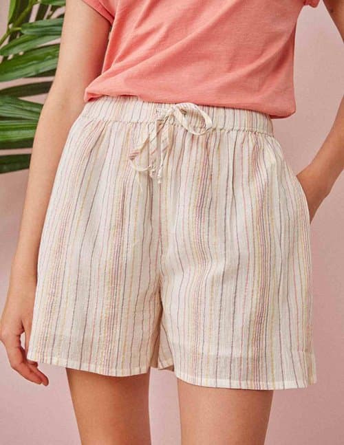Des Petits Hauts tataki shorts - ecru stripe
