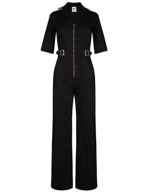 Donna Ida cassandra the flared jumpsuit - black