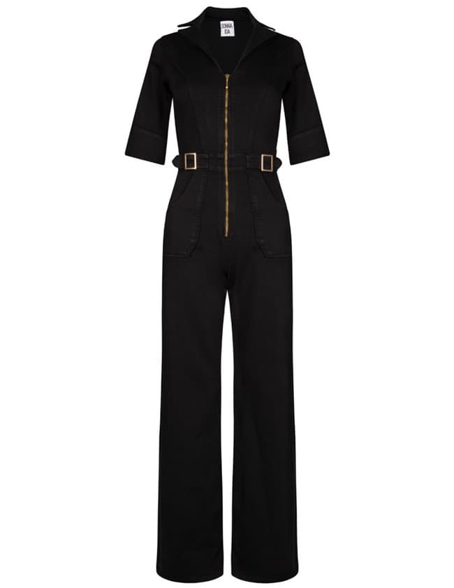 Donna Ida cassandra the flared jumpsuit - black