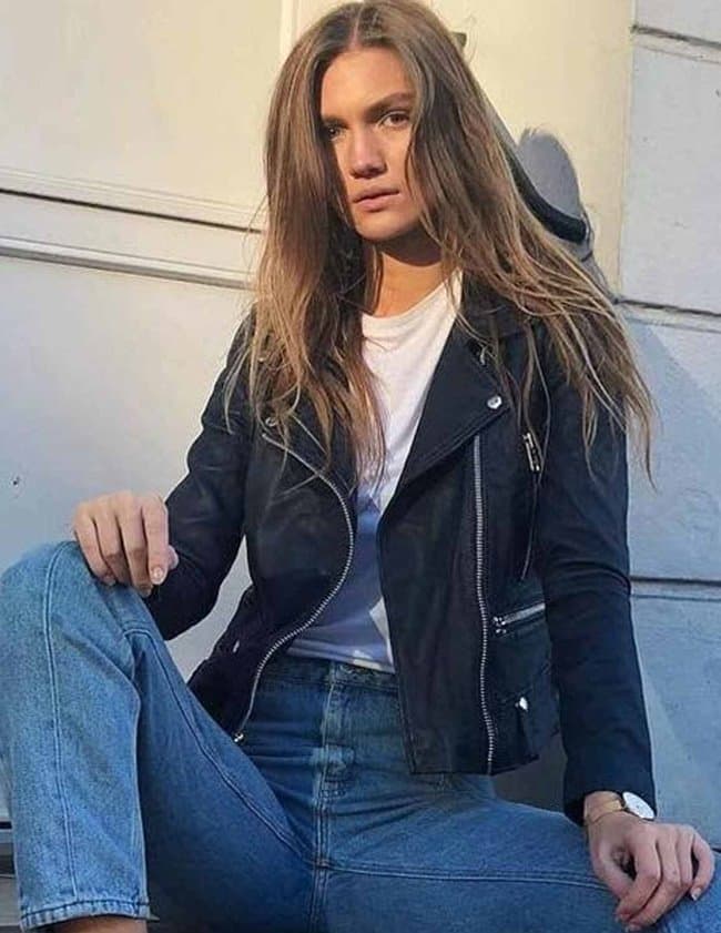 MDK Seattle New Thin Leather Jacket (Black) back