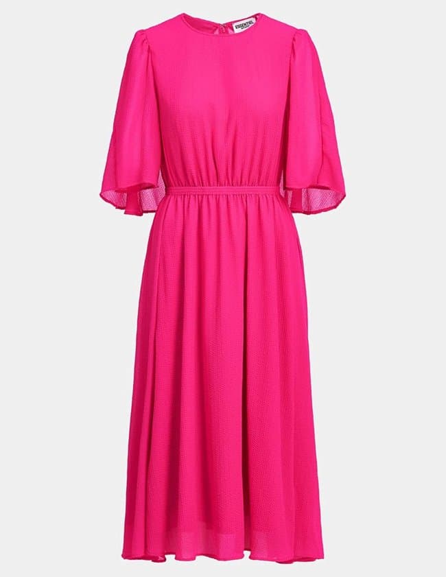 Essentiel Antwerp dazzers cape midi dress - pink