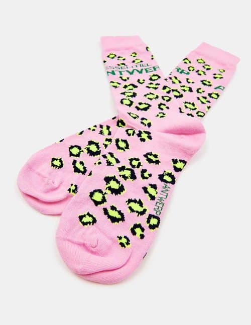 Essentiel Antwerp dates socks - pink leopard