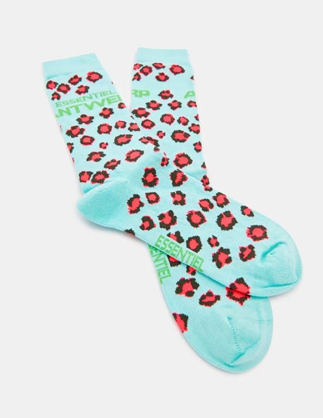 Essentiel Antwerp dates socks - blue leopard