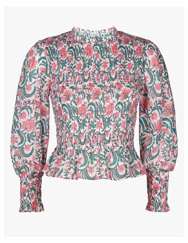 Pink City Prints isabel top - sweet pea