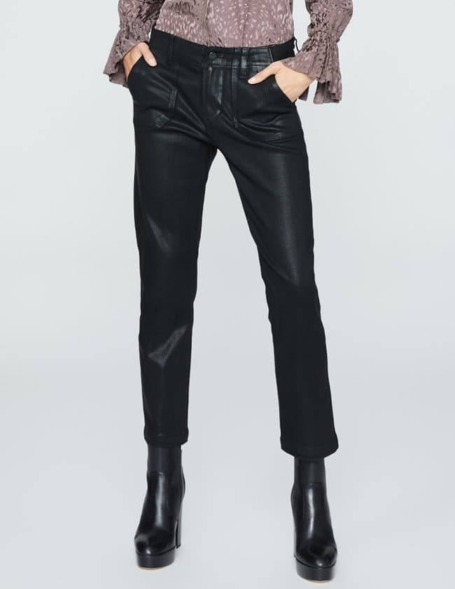 Paige Jeans mayslie straight jeans - black fog luxe