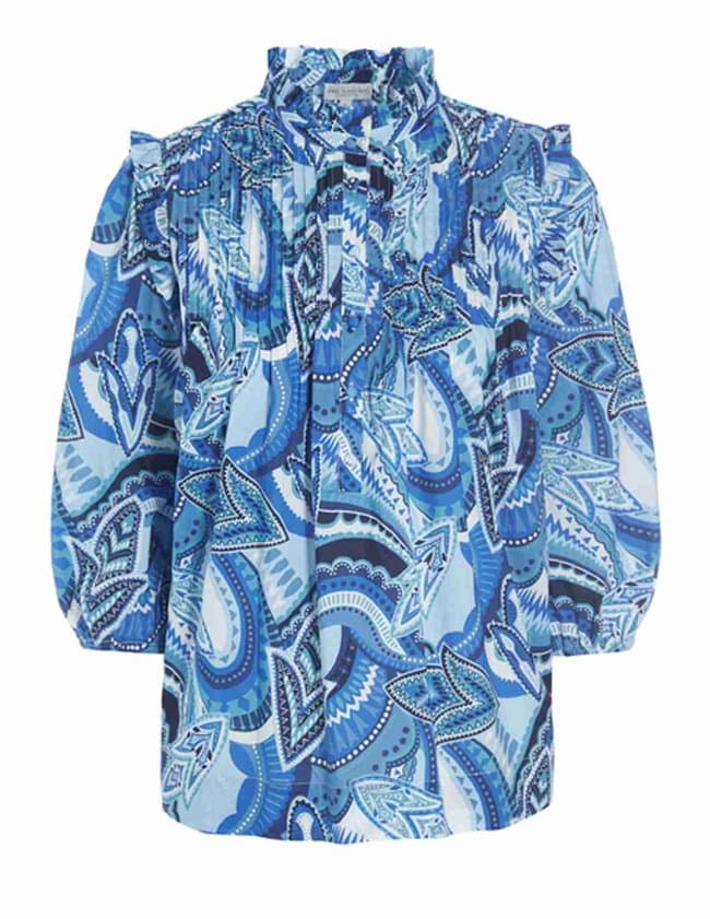 Dea Kudibal line blouse - challis ocean