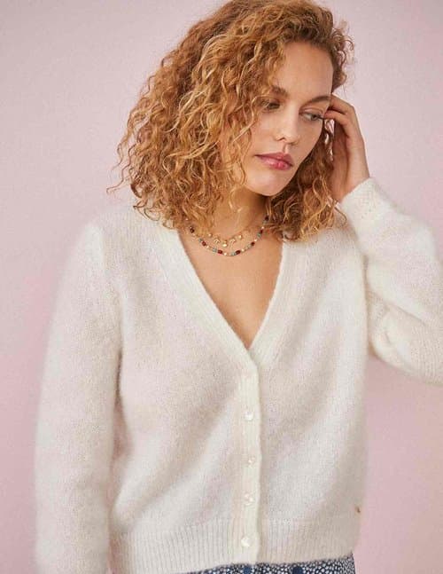Des Petits Hauts belonie cardigan - ecru