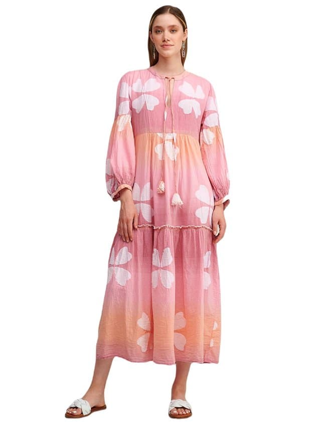 Pearl & Caviar zakar maxi dress - pink flowers
