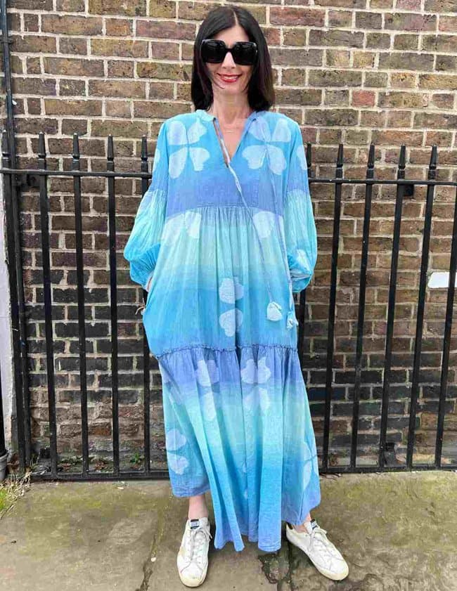 Pearl & Caviar zakar maxi dress - blue flowers