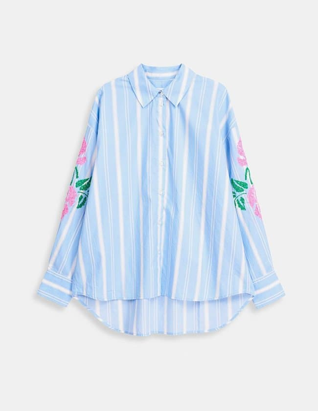 Essentiel Antwerp dorothy shirt - blue / pink