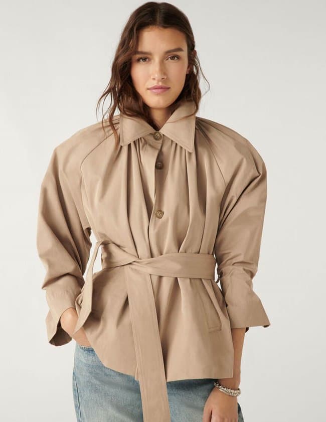 ba&sh isma trench coat - beige