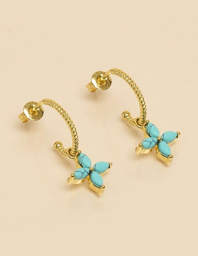 Une A Une boct4 costa earrings - turquoise