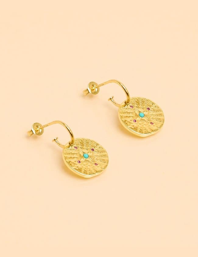 Une A Une bomf4 moonstone earrings - flow