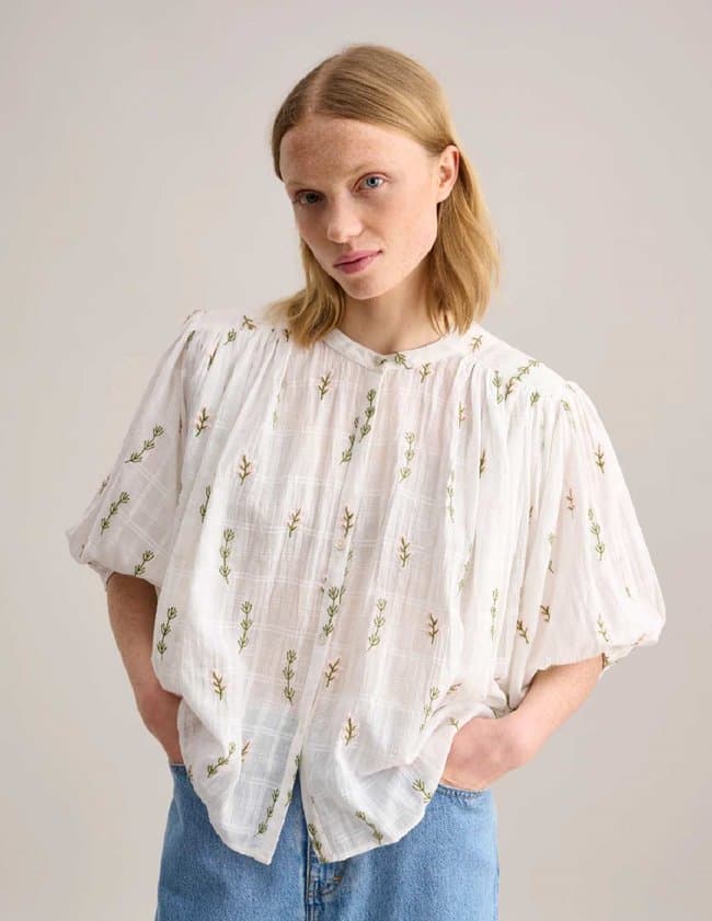 Bellerose ink blouse - white combo