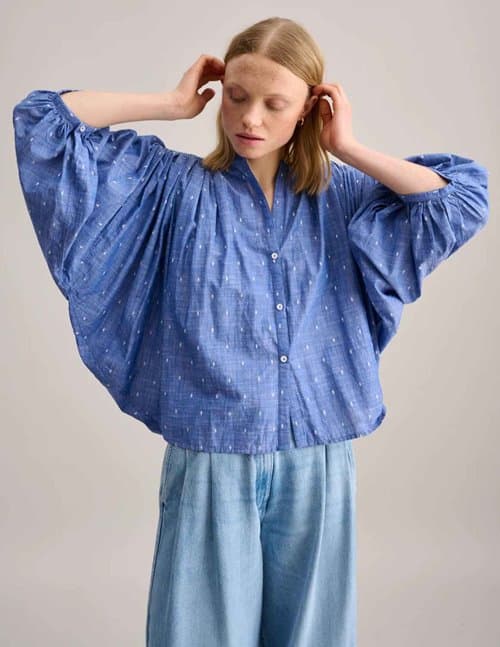 Bellerose ink blouse - blue combo