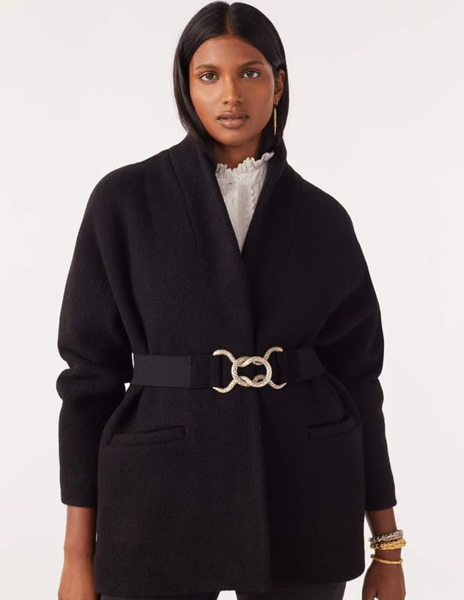 ba&sh carole coat - black