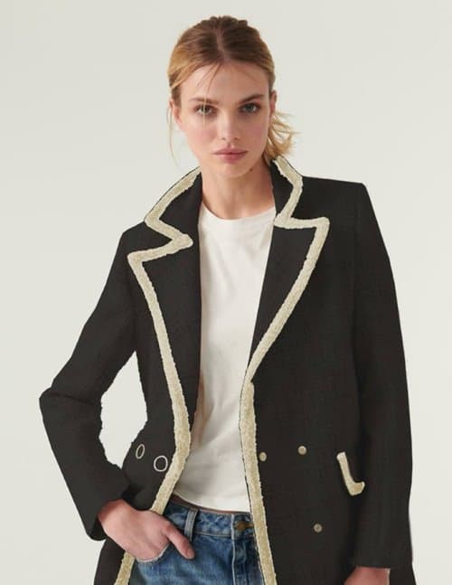 ba&sh fiara coat - black