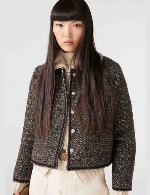 ba&sh leana jacket - brown