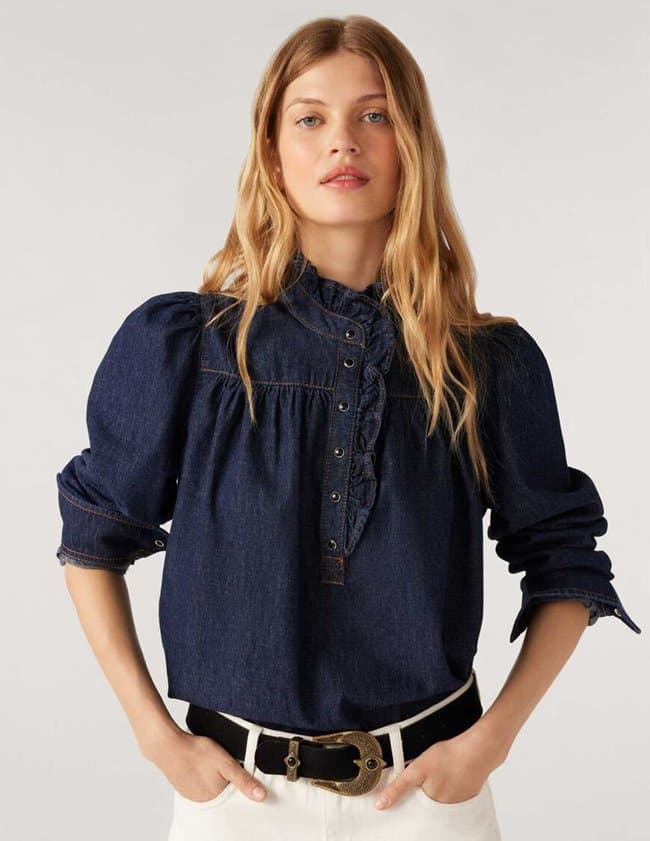 ba&sh milac blouse - brut