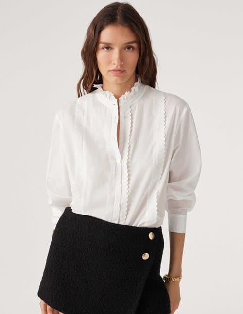 ba&sh prisca shirt - white