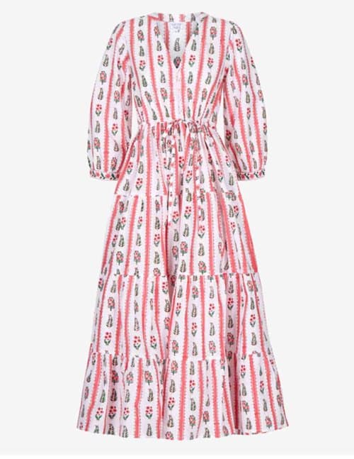 Pink City Prints maria dress - pink city stripe