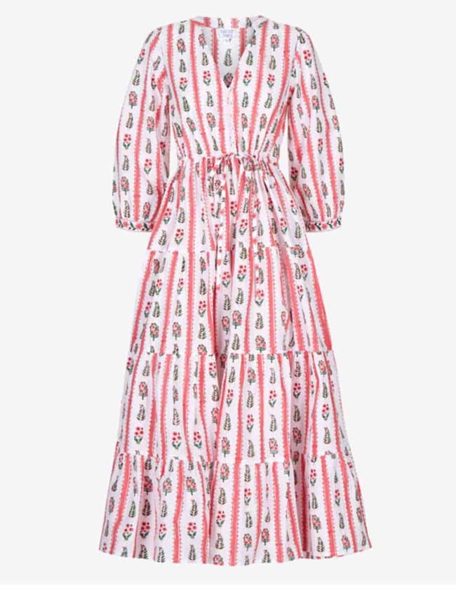 Pink City Prints maria dress - pink city stripe