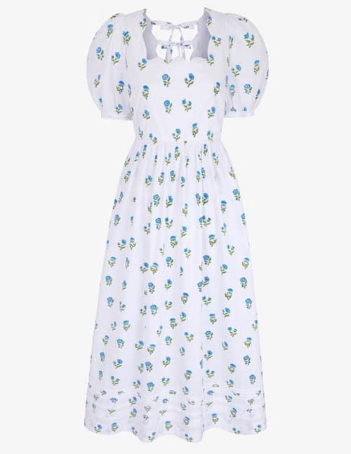 Pink City Prints genevieve dress - cobalt blossom