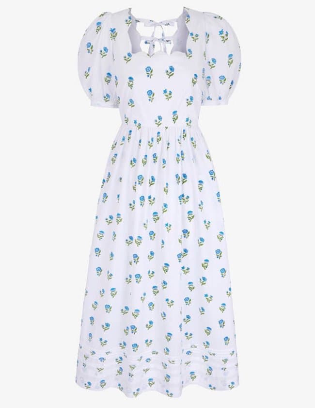 Pink City Prints genevieve dress - cobalt blossom