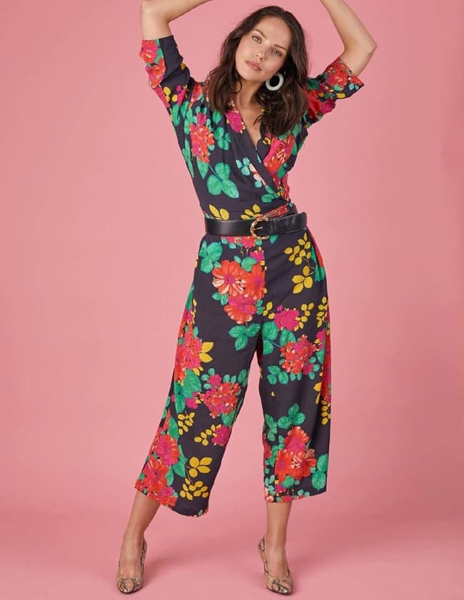 Bailey & Buetow cherie jumpsuit - black / red / green