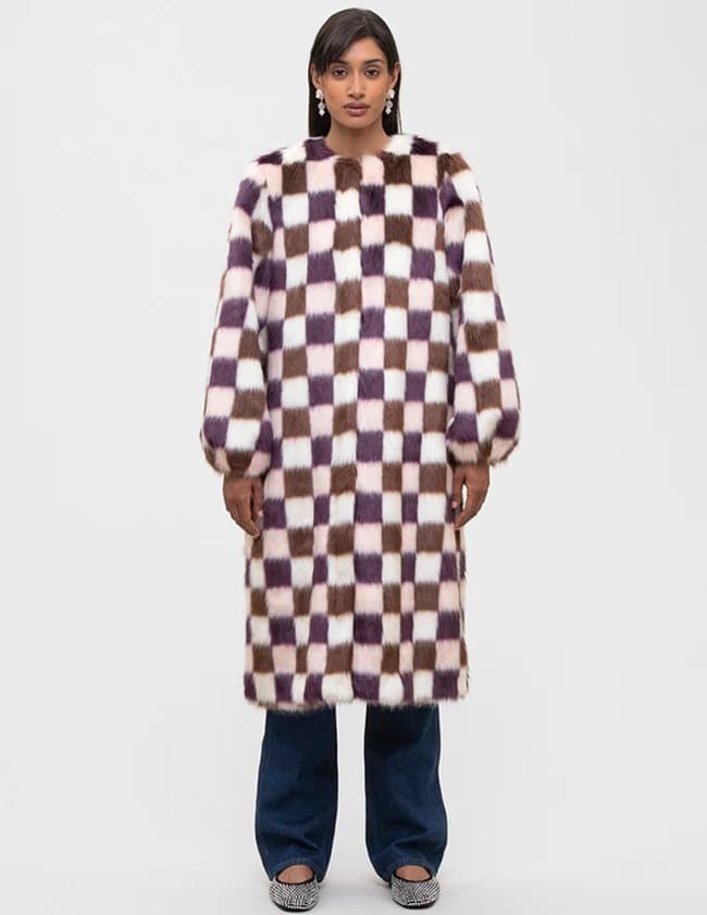 Shrimps Clothing estelle coat - plum/pink