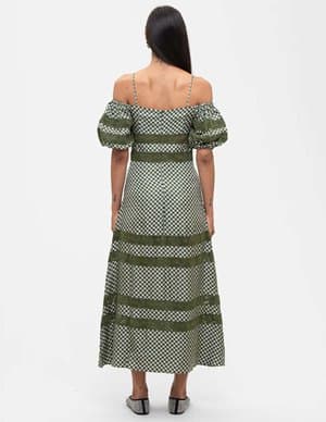 Shrimps Clothing Freya dress - chive/cream