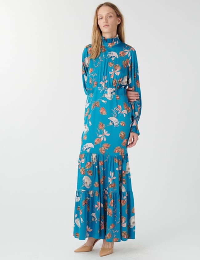 Dea Kudibal celestina silk dress - bindweed pampa