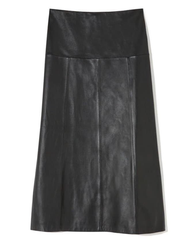 Cefinn tiana leather skirt - black detail