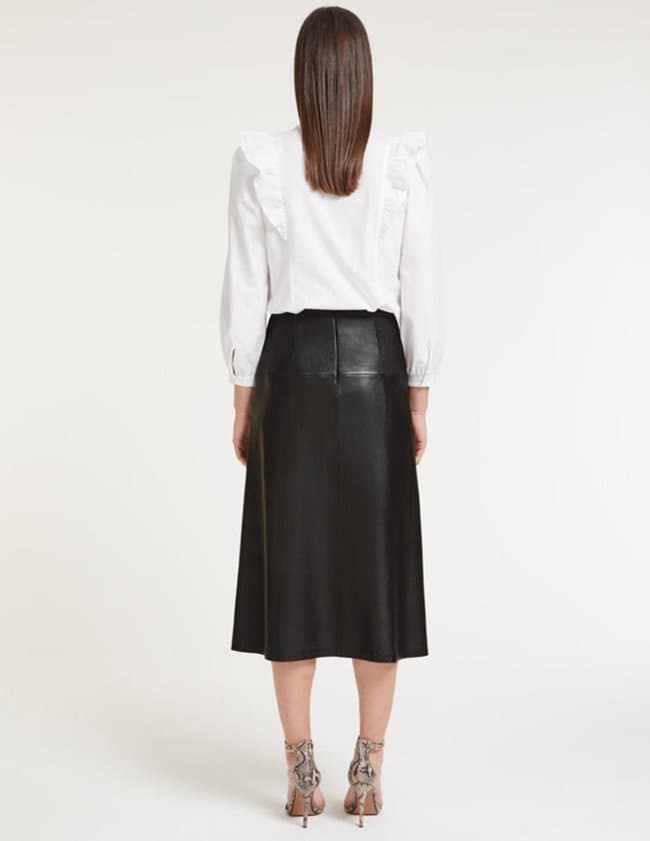 Cefinn Tiana Leather Skirt - Black