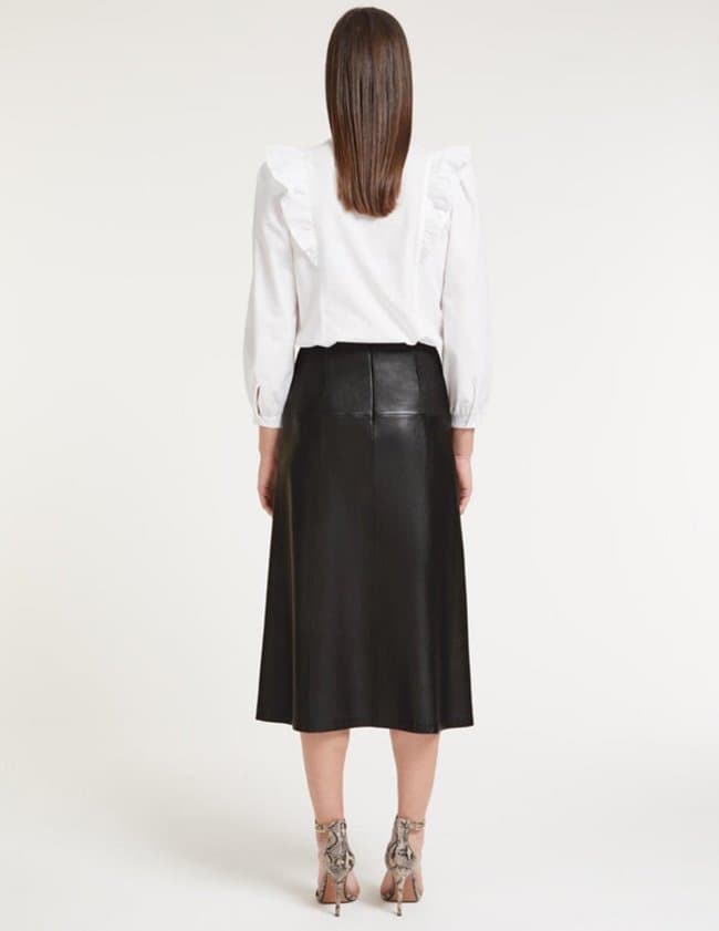 Cefinn tiana leather skirt - black model