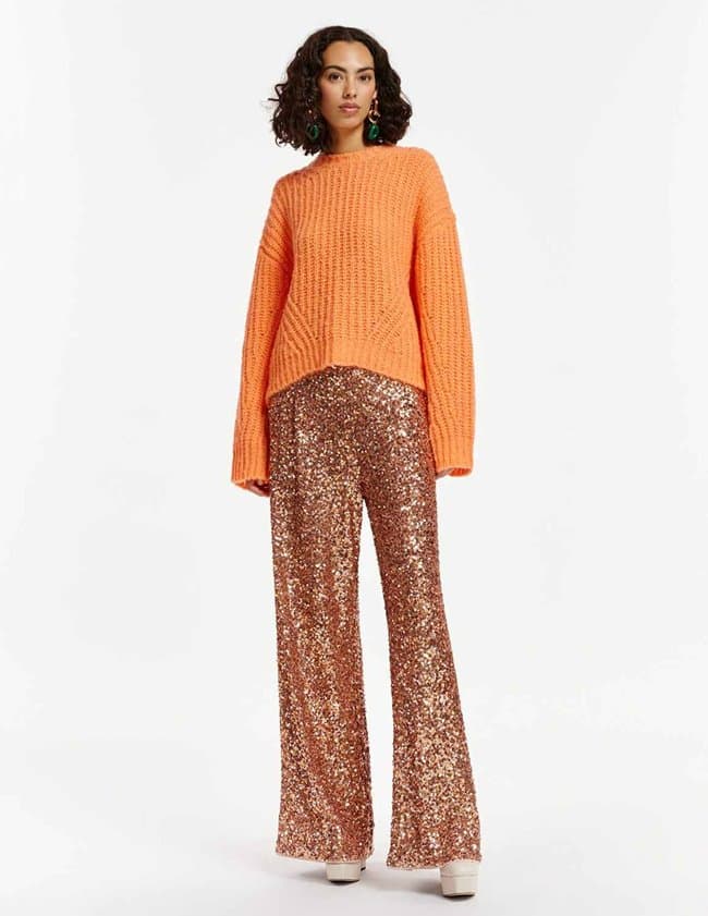 Essentiel Antwerp entry sequin pants - tiger