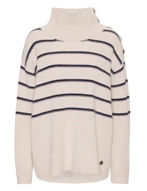 Beta Studios gaiga stripe jumper - oat navy