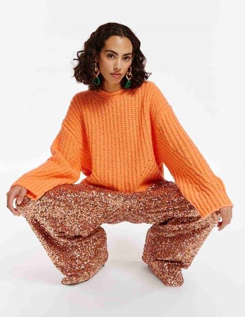 Essentiel Antwerp egypt rib sweater - orange