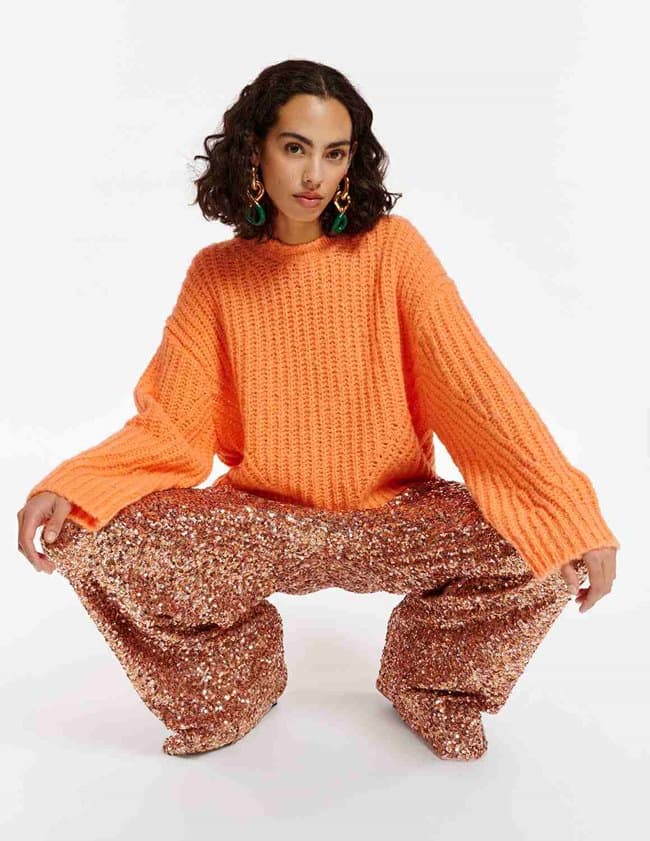 Essentiel Antwerp egypt rib sweater - orange