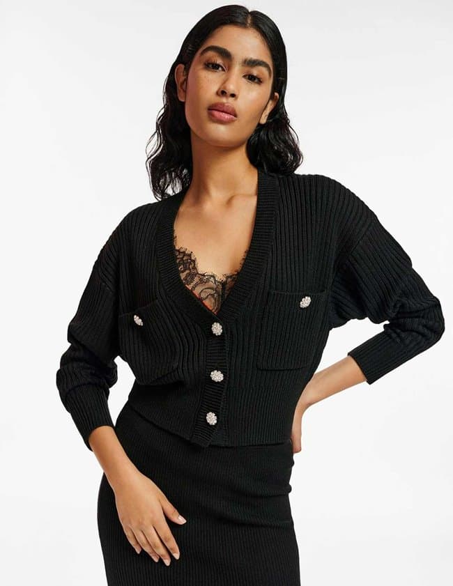 Essentiel Antwerp essai cardigan - black