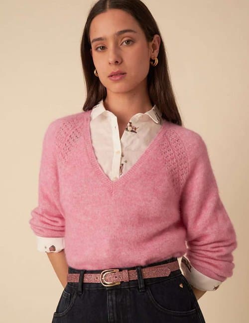 Des Petits Hauts alby jumper - pink