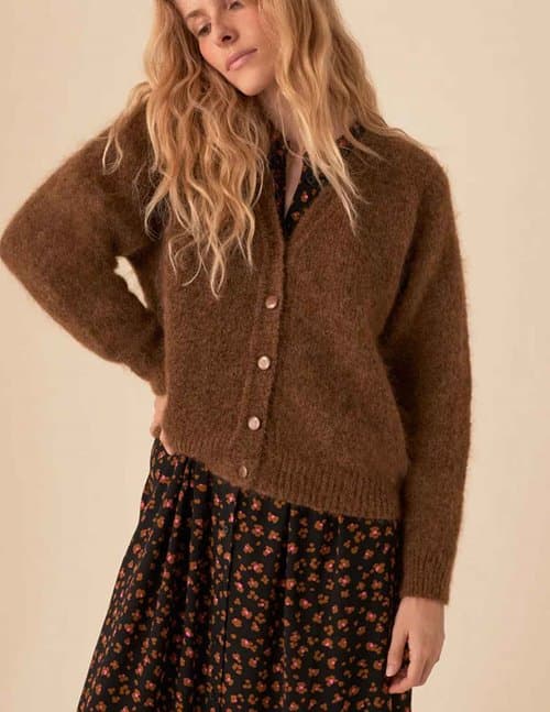 Des Petits Hauts baloha cardigan - mocha