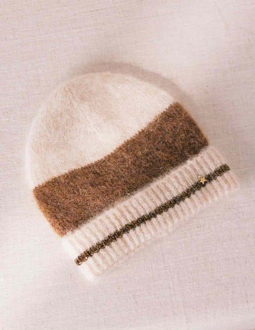 Des Petits Hauts banon hat - mocha stripe