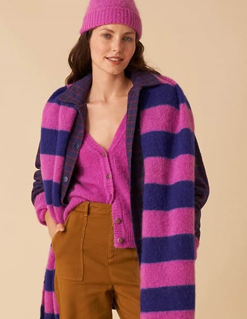 Des Petits Hauts banita scarf - pink stripe